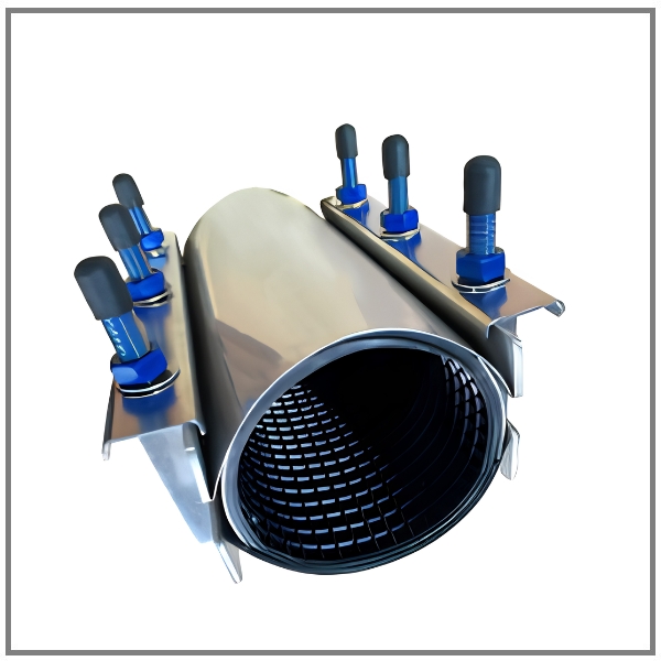 STAINLESS STEEL DOUBLE BAND REPAIR CLAMP